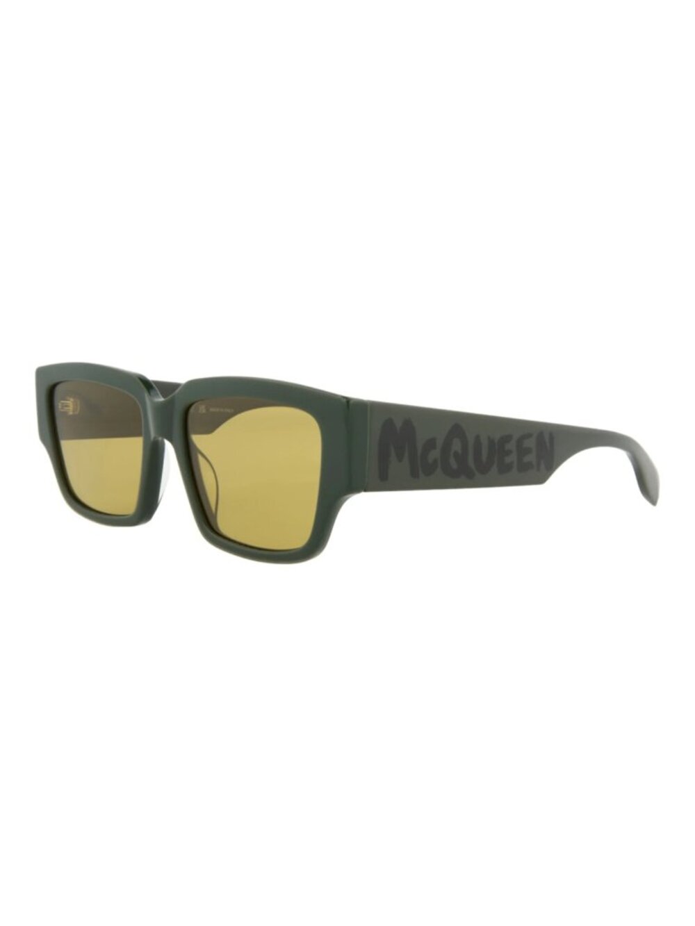 NWT Alexander McQueen 56 mm Green Yellow Sunglasses Designer Eyewear MSRP $365